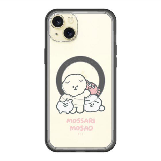 スリムプロテクションプレミアムケース with MagSafe［ もっさりもさお - みんないっしょ - クリア ］