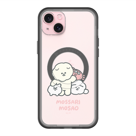 スリムプロテクションプレミアムケース with MagSafe［ もっさりもさお - みんないっしょ - クリア ］