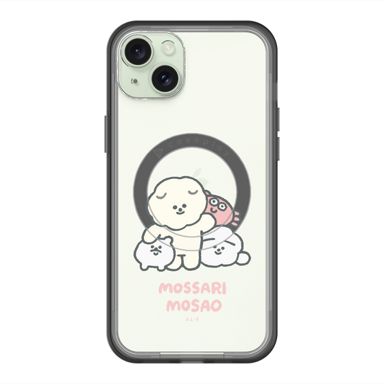 スリムプロテクションプレミアムケース with MagSafe［ もっさりもさお - みんないっしょ - クリア ］