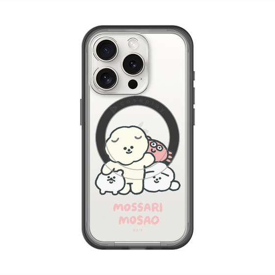 スリムプロテクションプレミアムケース with MagSafe［ もっさりもさお - みんないっしょ - クリア ］