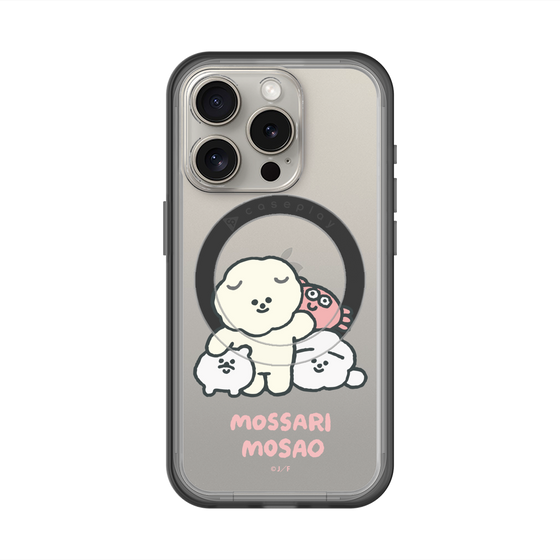 スリムプロテクションプレミアムケース with MagSafe［ もっさりもさお - みんないっしょ - クリア ］