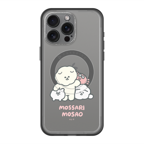 スリムプロテクションプレミアムケース with MagSafe［ もっさりもさお - みんないっしょ - クリア ］