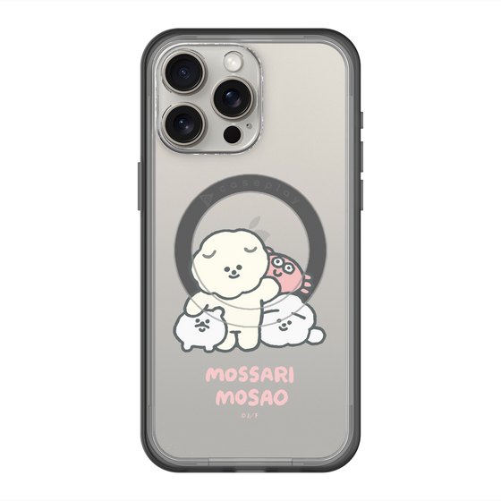 スリムプロテクションプレミアムケース with MagSafe［ もっさりもさお - みんないっしょ - クリア ］