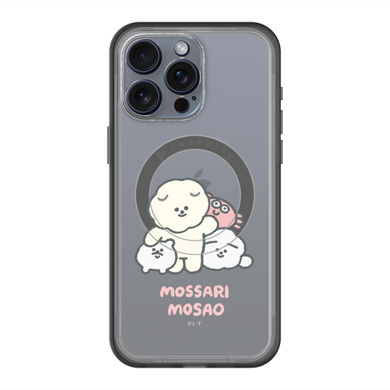 スリムプロテクションプレミアムケース with MagSafe［ もっさりもさお - みんないっしょ - クリア ］