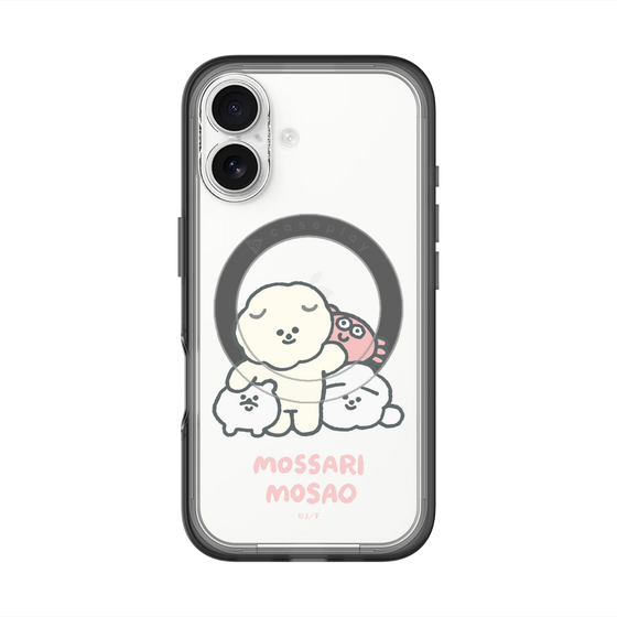 スリムプロテクションプレミアムケース with MagSafe［ もっさりもさお - みんないっしょ - クリア ］