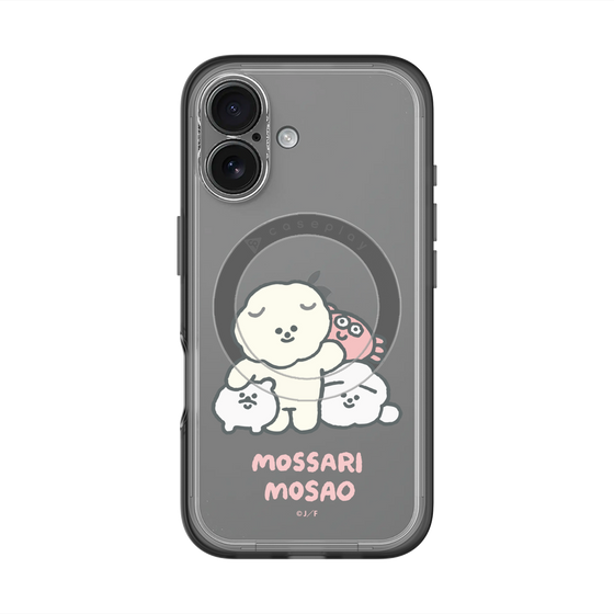 スリムプロテクションプレミアムケース with MagSafe［ もっさりもさお - みんないっしょ - クリア ］