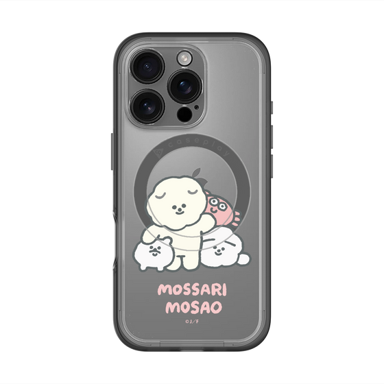 スリムプロテクションプレミアムケース with MagSafe［ もっさりもさお - みんないっしょ - クリア ］