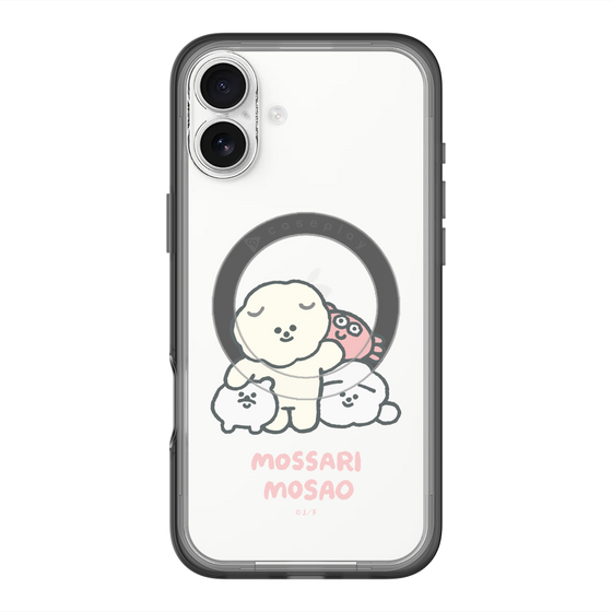 スリムプロテクションプレミアムケース with MagSafe［ もっさりもさお - みんないっしょ - クリア ］
