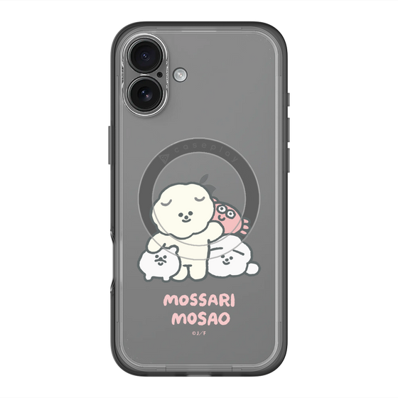 スリムプロテクションプレミアムケース with MagSafe［ もっさりもさお - みんないっしょ - クリア ］