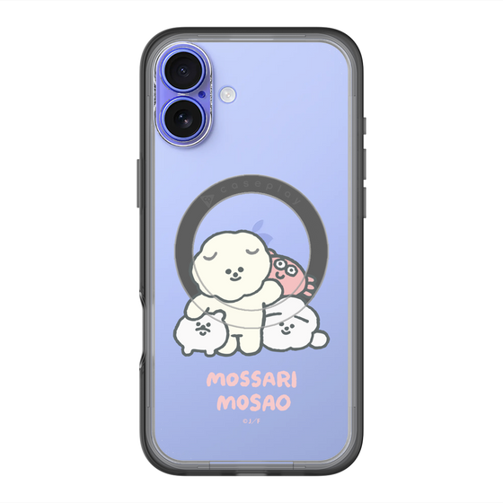 スリムプロテクションプレミアムケース with MagSafe［ もっさりもさお - みんないっしょ - クリア ］