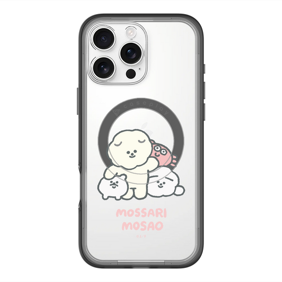 スリムプロテクションプレミアムケース with MagSafe［ もっさりもさお - みんないっしょ - クリア ］