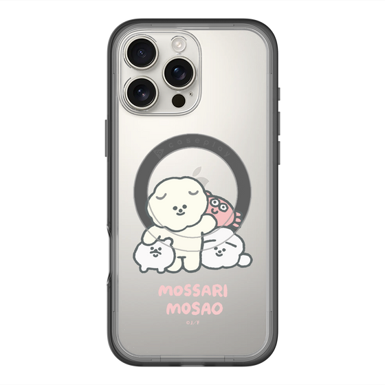 スリムプロテクションプレミアムケース with MagSafe［ もっさりもさお - みんないっしょ - クリア ］