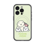 スリムプロテクションプレミアムケース with MagSafe［ もっさりもさお - みんないっしょ - グリーン ］