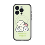 スリムプロテクションプレミアムケース with MagSafe［ もっさりもさお - みんないっしょ - グリーン ］