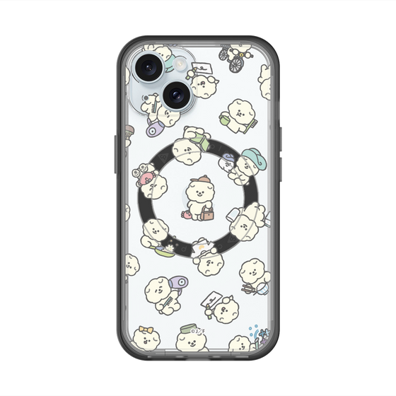 スリムプロテクションプレミアムケース with MagSafe［ もっさりもさお - もさおがいっぱい - クリア ］