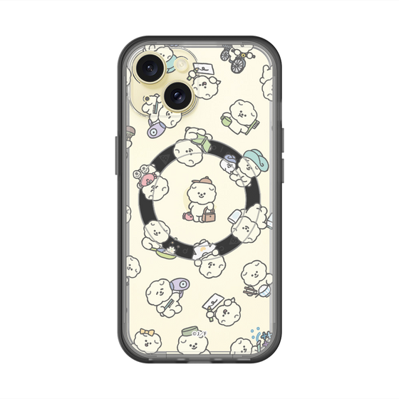 スリムプロテクションプレミアムケース with MagSafe［ もっさりもさお - もさおがいっぱい - クリア ］