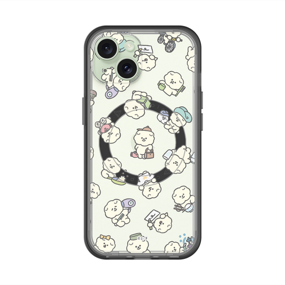 スリムプロテクションプレミアムケース with MagSafe［ もっさりもさお - もさおがいっぱい - クリア ］