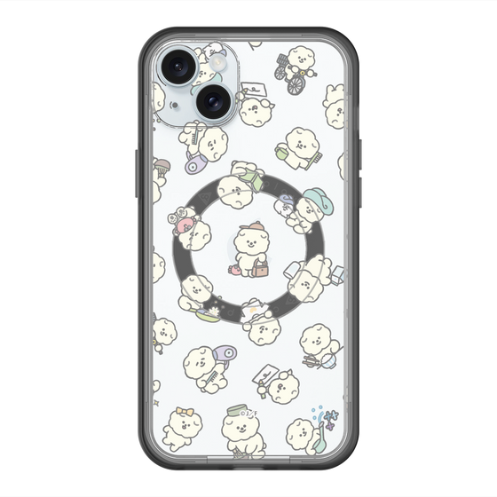スリムプロテクションプレミアムケース with MagSafe［ もっさりもさお - もさおがいっぱい - クリア ］