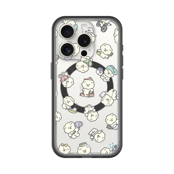 スリムプロテクションプレミアムケース with MagSafe［ もっさりもさお - もさおがいっぱい - クリア ］