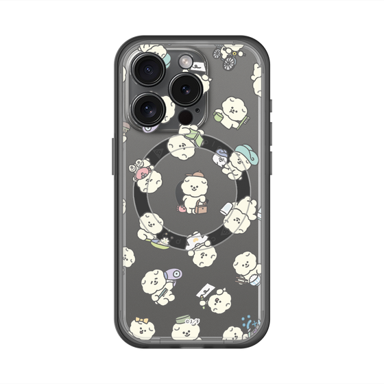 スリムプロテクションプレミアムケース with MagSafe［ もっさりもさお - もさおがいっぱい - クリア ］