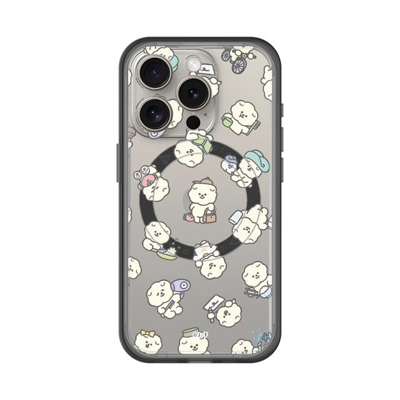 スリムプロテクションプレミアムケース with MagSafe［ もっさりもさお - もさおがいっぱい - クリア ］