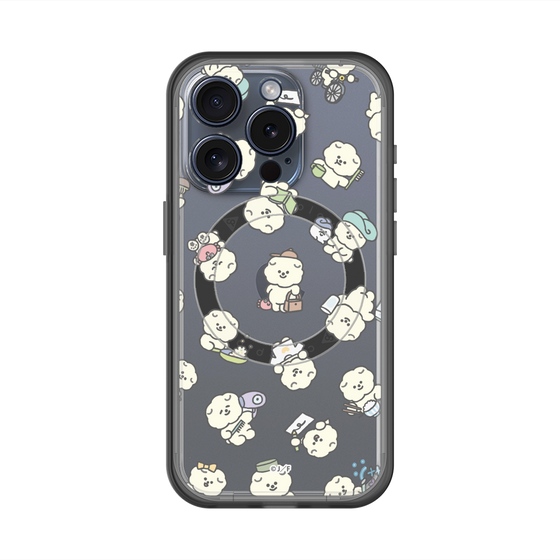 スリムプロテクションプレミアムケース with MagSafe［ もっさりもさお - もさおがいっぱい - クリア ］