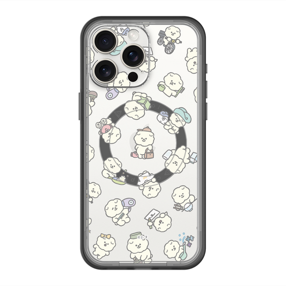 スリムプロテクションプレミアムケース with MagSafe［ もっさりもさお - もさおがいっぱい - クリア ］