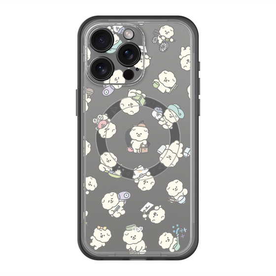 スリムプロテクションプレミアムケース with MagSafe［ もっさりもさお - もさおがいっぱい - クリア ］