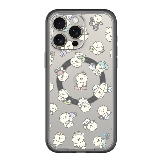 スリムプロテクションプレミアムケース with MagSafe［ もっさりもさお - もさおがいっぱい - クリア ］