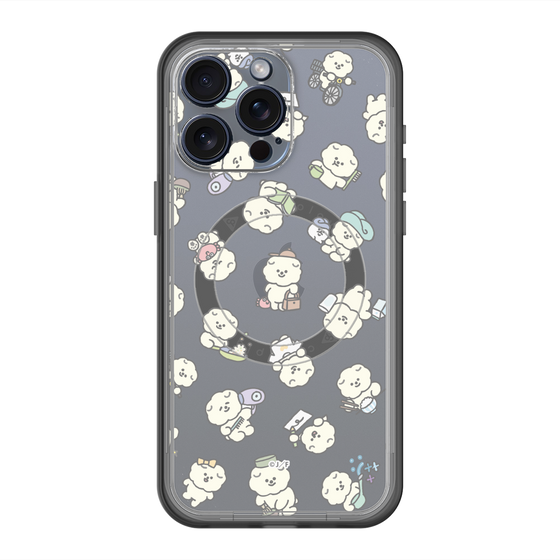 スリムプロテクションプレミアムケース with MagSafe［ もっさりもさお - もさおがいっぱい - クリア ］
