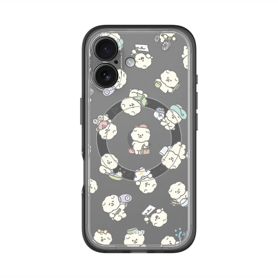 スリムプロテクションプレミアムケース with MagSafe［ もっさりもさお - もさおがいっぱい - クリア ］