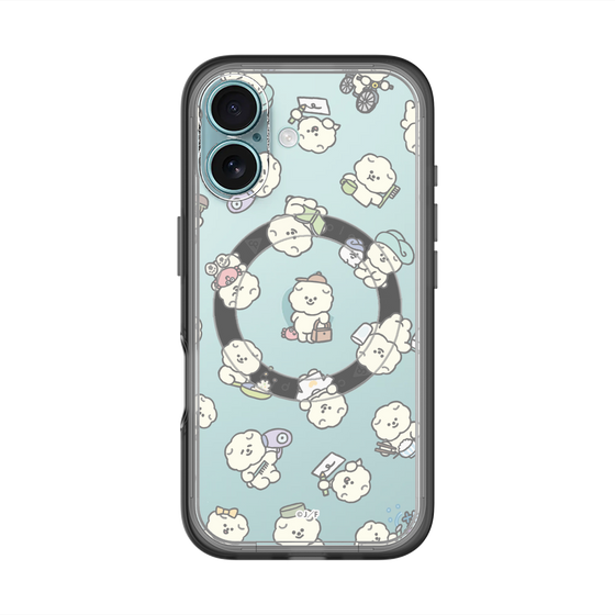 スリムプロテクションプレミアムケース with MagSafe［ もっさりもさお - もさおがいっぱい - クリア ］