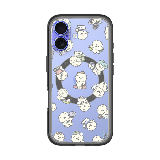 スリムプロテクションプレミアムケース with MagSafe［ もっさりもさお - もさおがいっぱい - クリア ］