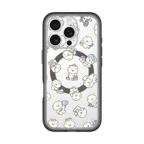 スリムプロテクションプレミアムケース with MagSafe［ もっさりもさお - もさおがいっぱい - クリア ］