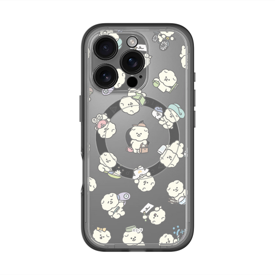 スリムプロテクションプレミアムケース with MagSafe［ もっさりもさお - もさおがいっぱい - クリア ］