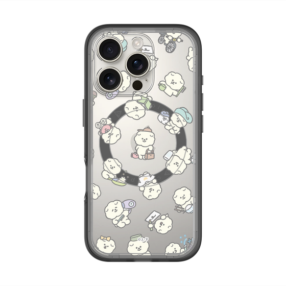 スリムプロテクションプレミアムケース with MagSafe［ もっさりもさお - もさおがいっぱい - クリア ］