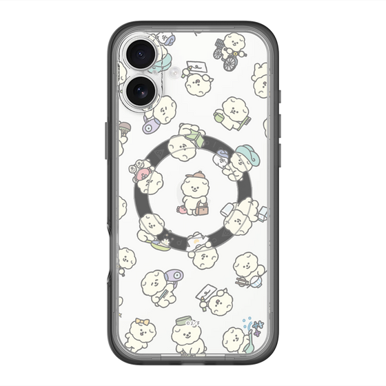 スリムプロテクションプレミアムケース with MagSafe［ もっさりもさお - もさおがいっぱい - クリア ］
