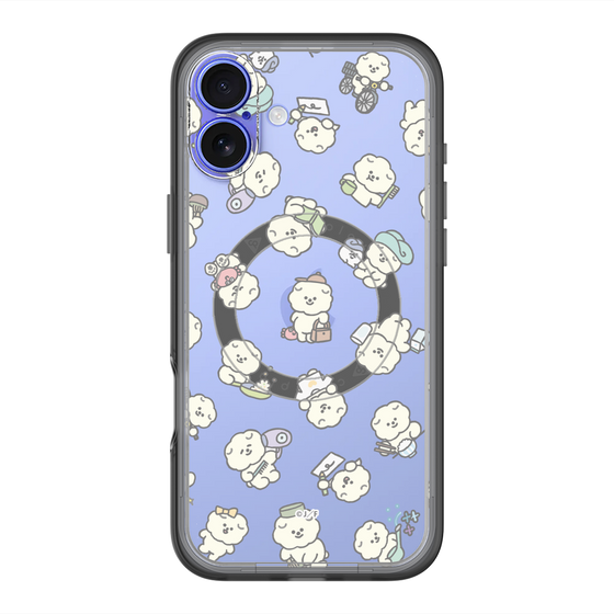 スリムプロテクションプレミアムケース with MagSafe［ もっさりもさお - もさおがいっぱい - クリア ］