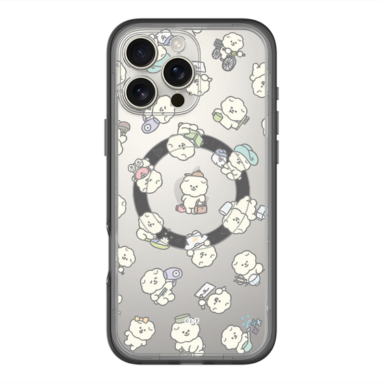 スリムプロテクションプレミアムケース with MagSafe［ もっさりもさお - もさおがいっぱい - クリア ］