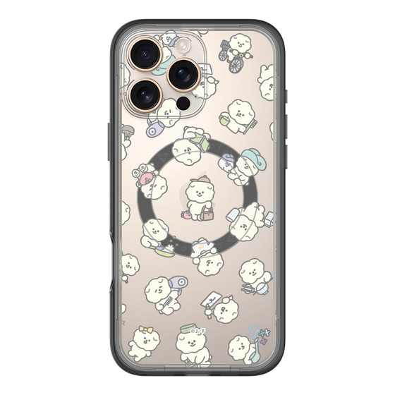 スリムプロテクションプレミアムケース with MagSafe［ もっさりもさお - もさおがいっぱい - クリア ］