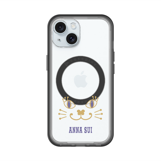 スリムプロテクションプレミアムケース with MagSafe［ ANNA SUI - フェイス - クリア ］