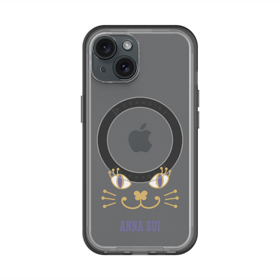スリムプロテクションプレミアムケース with MagSafe［ ANNA SUI - フェイス - クリア ］