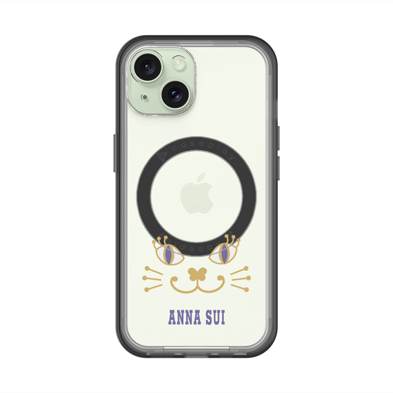 スリムプロテクションプレミアムケース with MagSafe［ ANNA SUI - フェイス - クリア ］