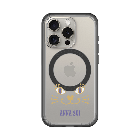 スリムプロテクションプレミアムケース with MagSafe［ ANNA SUI - フェイス - クリア ］
