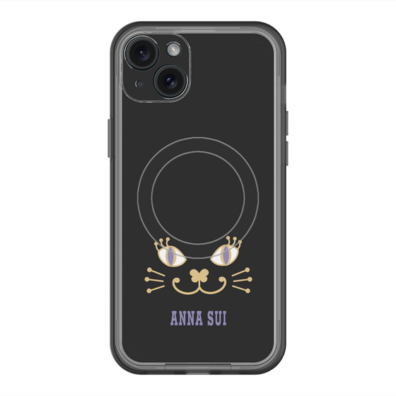 スリムプロテクションプレミアムケース with MagSafe［ ANNA SUI - フェイス - ブラック ］
