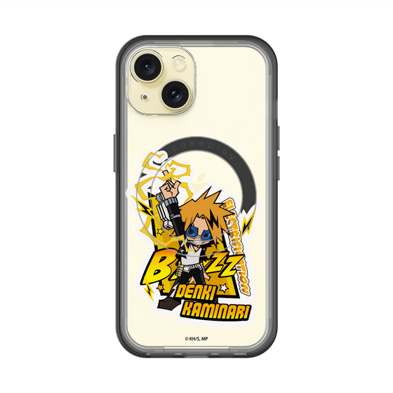 スリムプロテクションプレミアムケース with MagSafe［ 僕のヒーローアカデミア - ミニキャラ - 上鳴 電気 ］