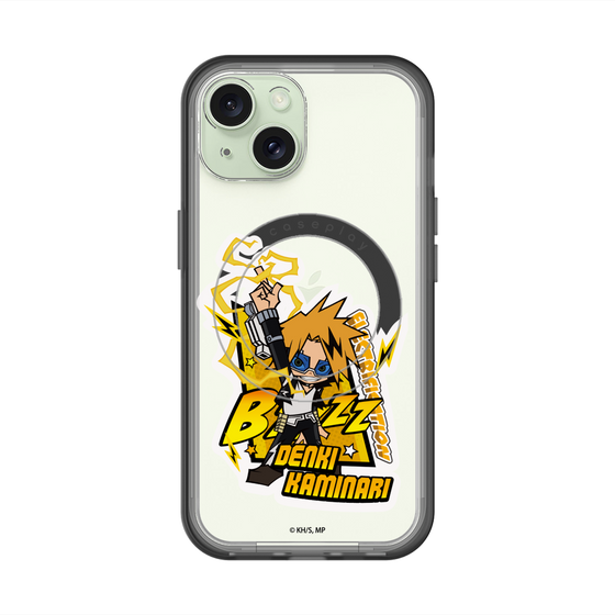 スリムプロテクションプレミアムケース with MagSafe［ 僕のヒーローアカデミア - ミニキャラ - 上鳴 電気 ］