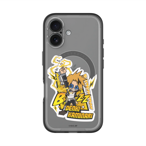 スリムプロテクションプレミアムケース with MagSafe［ 僕のヒーローアカデミア - ミニキャラ - 上鳴 電気 ］