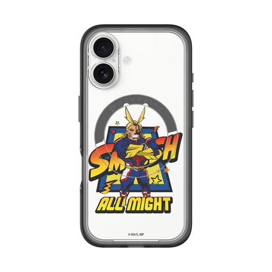 スリムプロテクションプレミアムケース with MagSafe［ 僕のヒーローアカデミア - ミニキャラ - オールマイト ］
