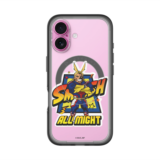 スリムプロテクションプレミアムケース with MagSafe［ 僕のヒーローアカデミア - ミニキャラ - オールマイト ］